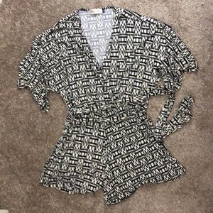 Veronica M Black and White Romper
